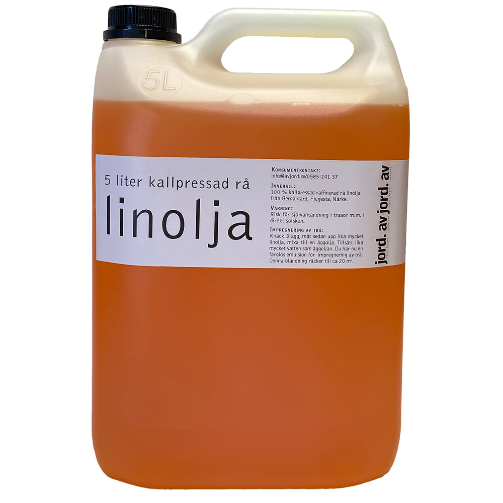 Kallpressad rå linolja (Av jord)