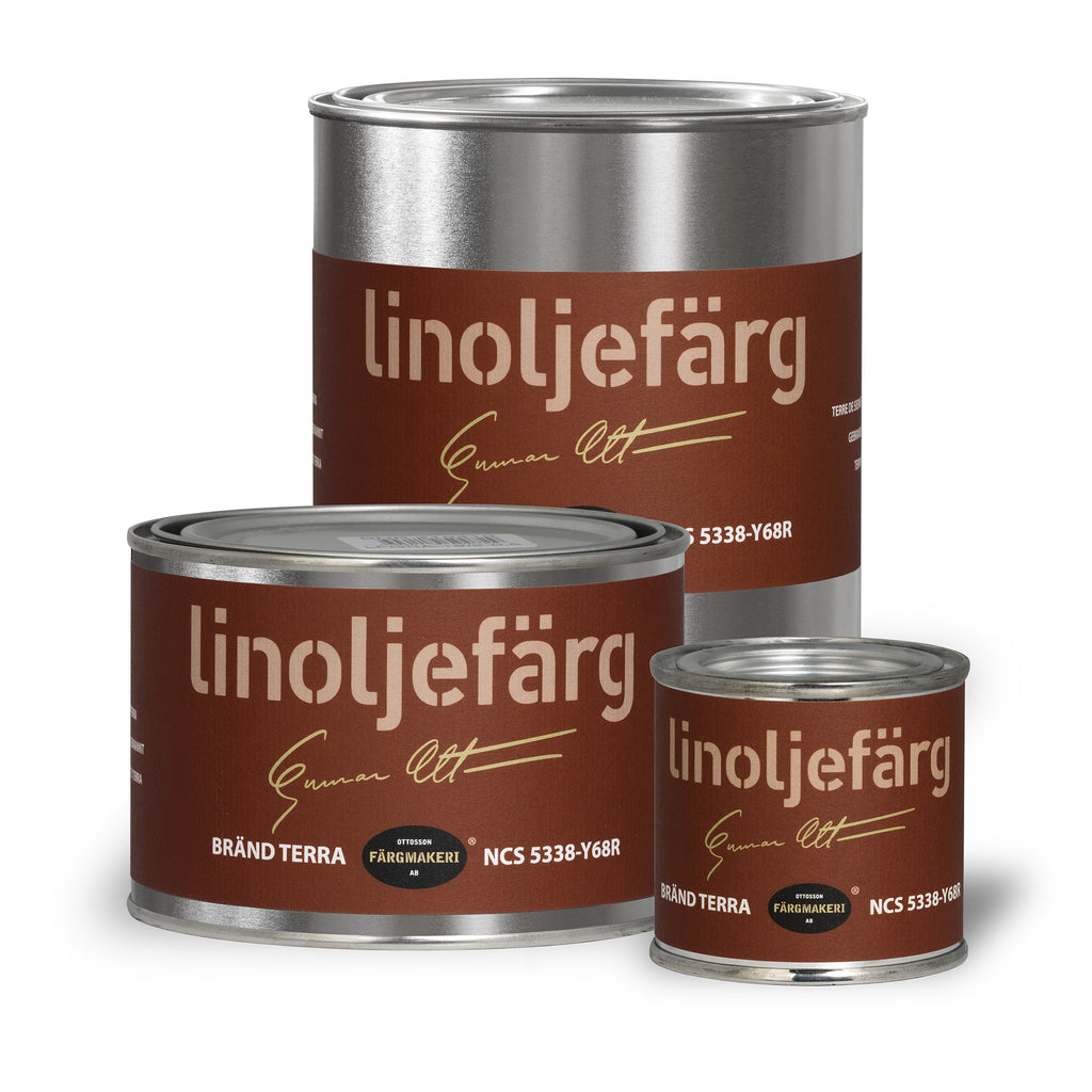 Linoljefärg bränd terra