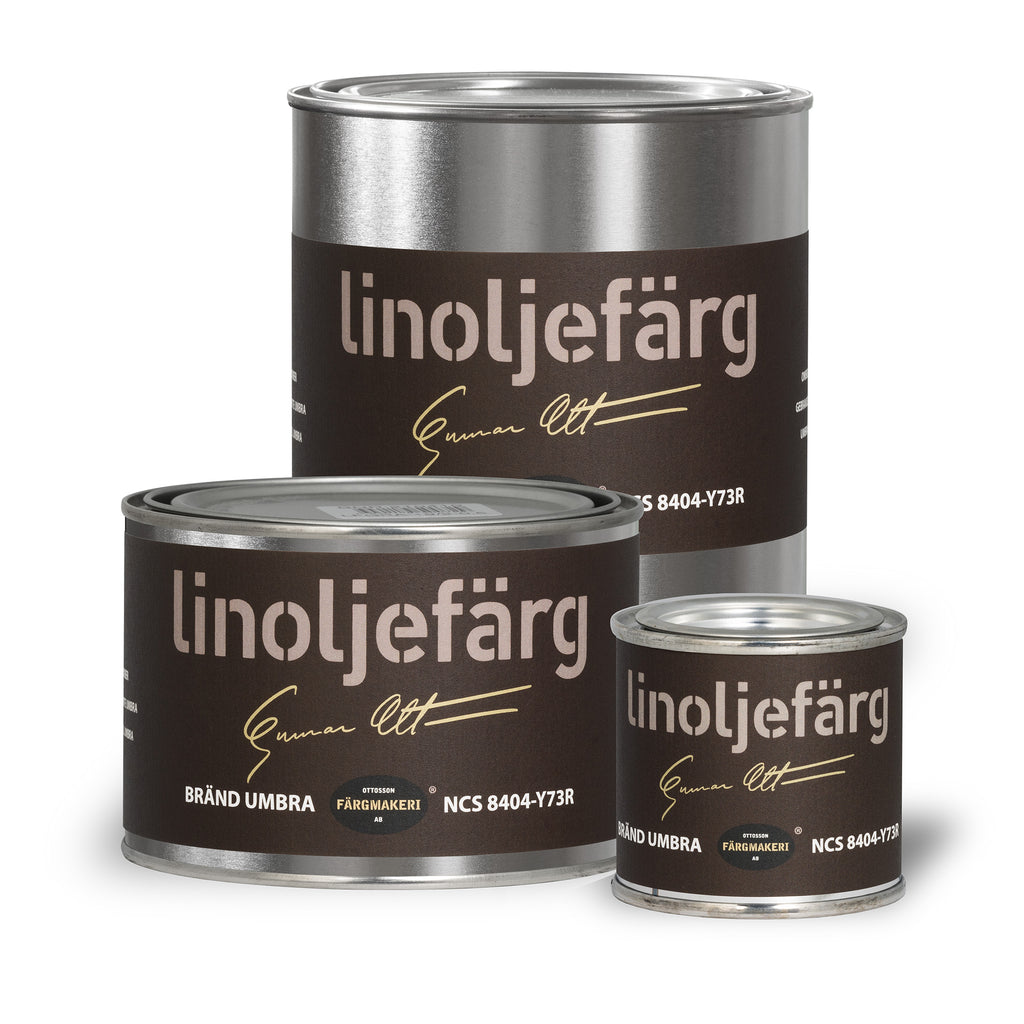 Linoljefärg bränd umbra
