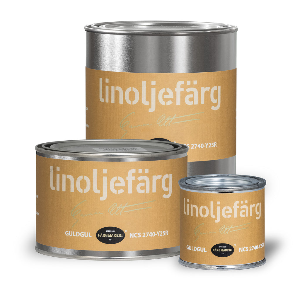 Linoljefärg guldgul