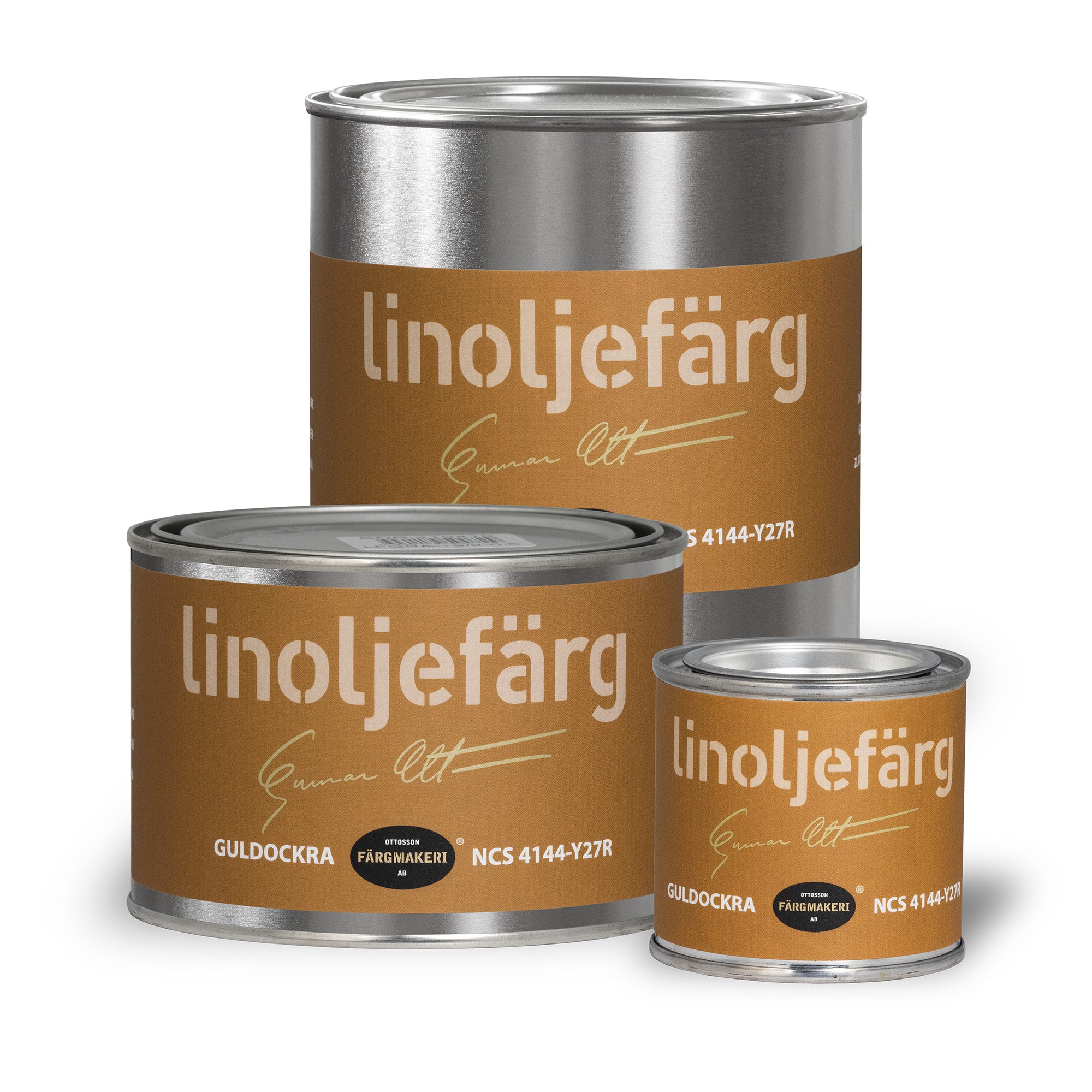 Linoljefärg guldockra