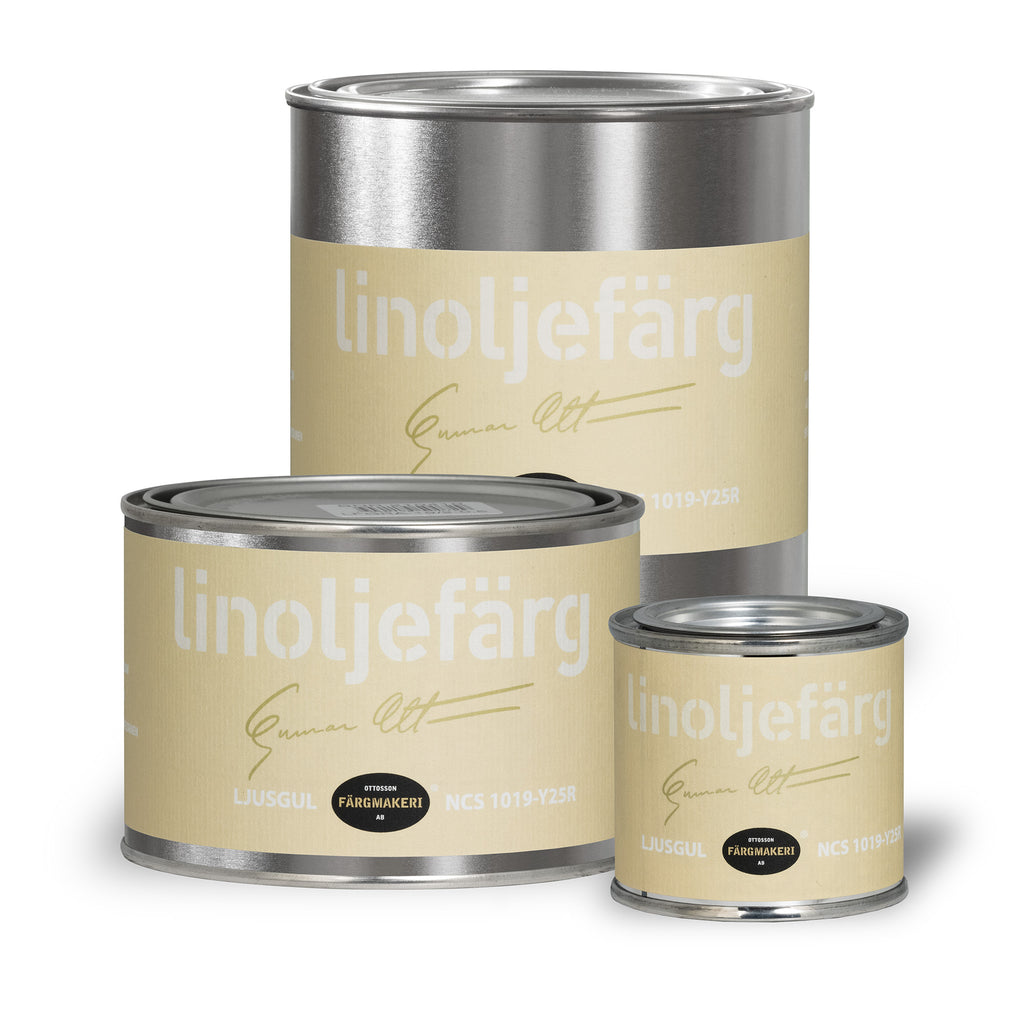 Linoljefärg ljusgul
