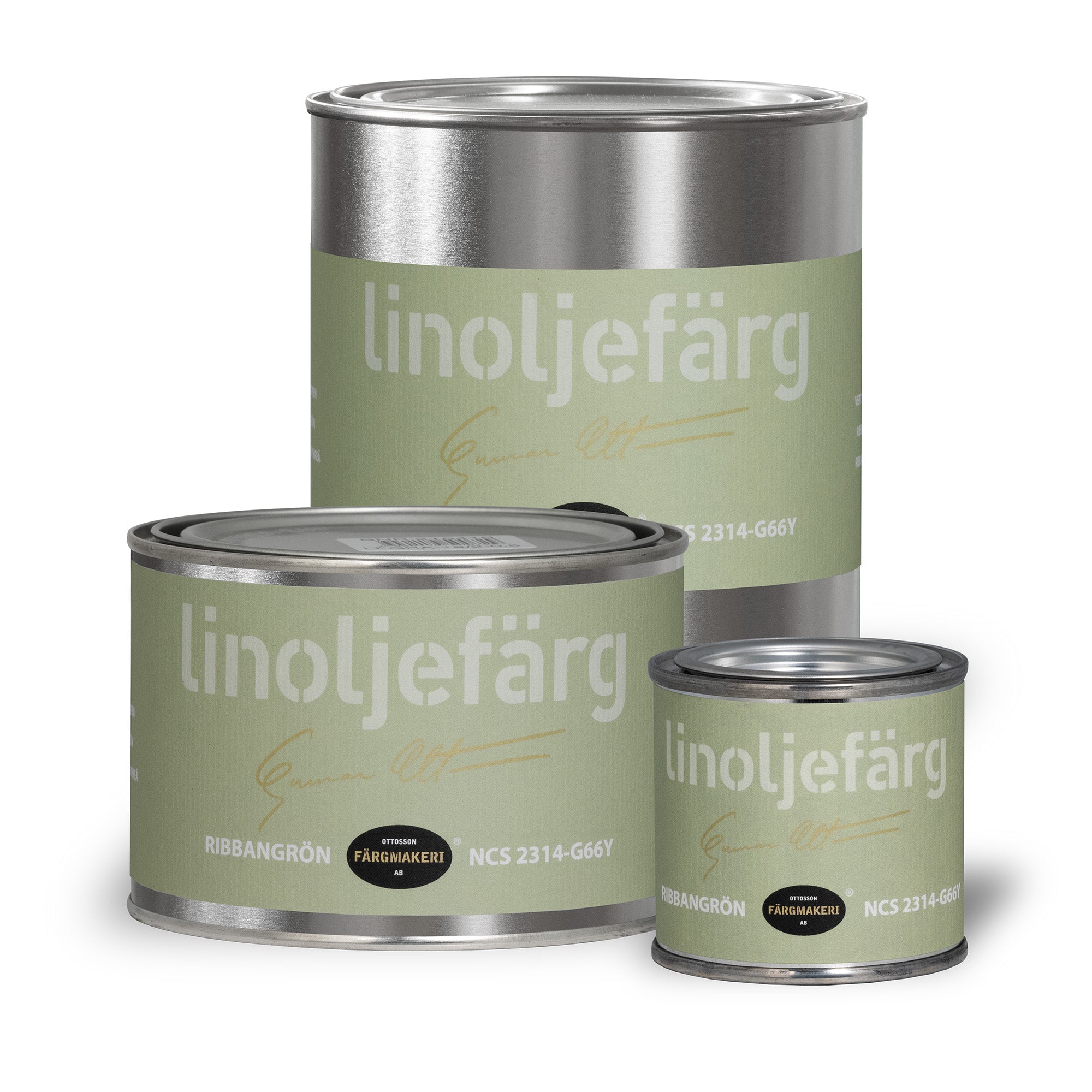 Linoljefärg ribbangrön