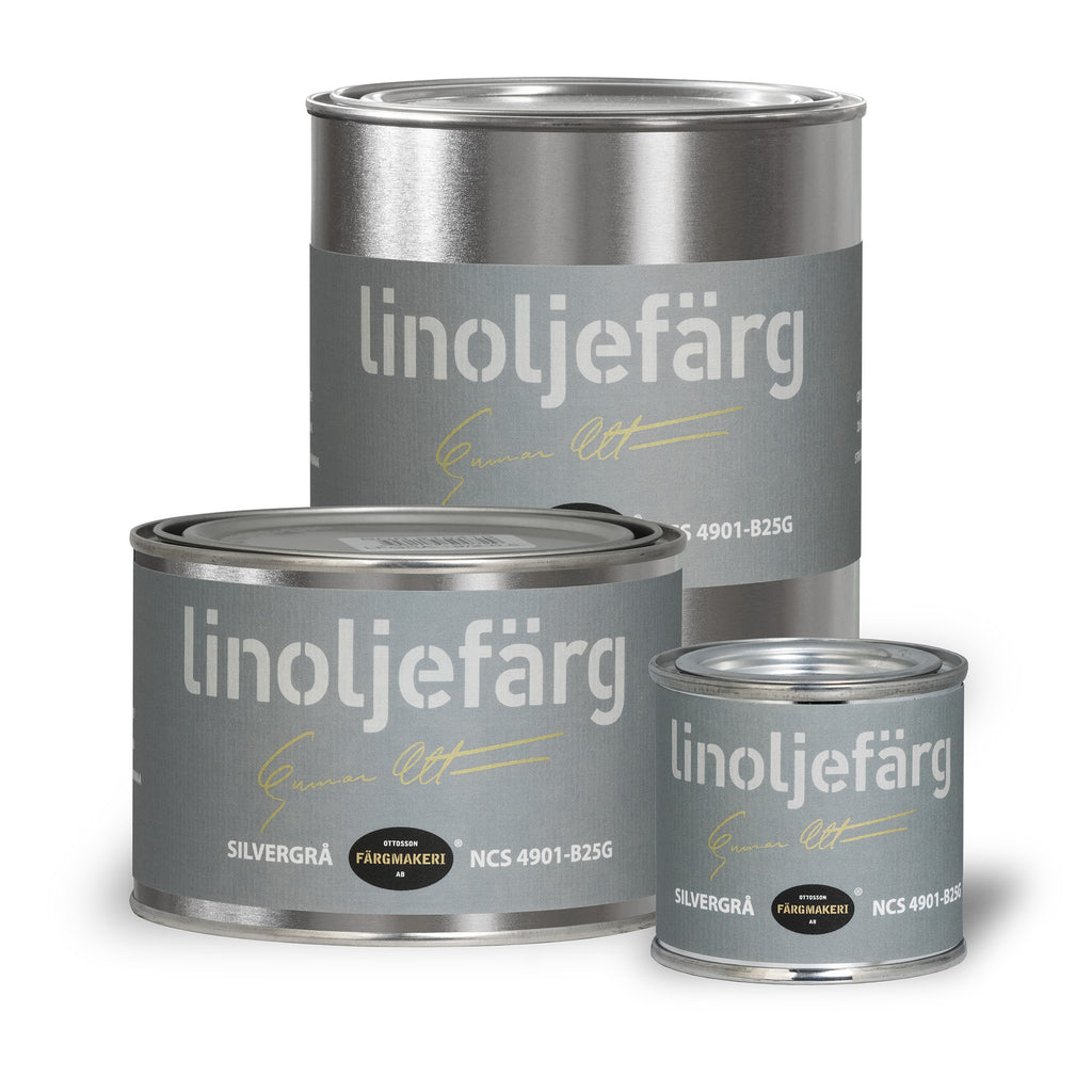 Linoljefärg silvergrå