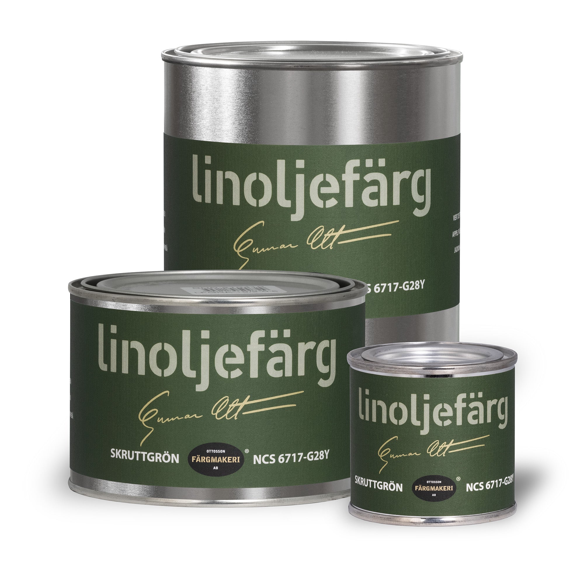 Linoljefärg skruttgrön