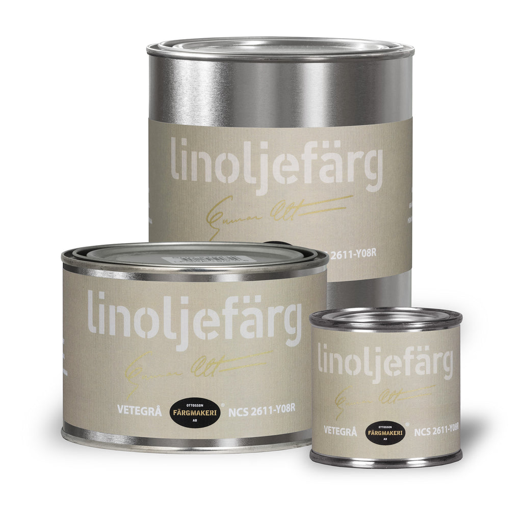 Linseed oil paint wheat grey