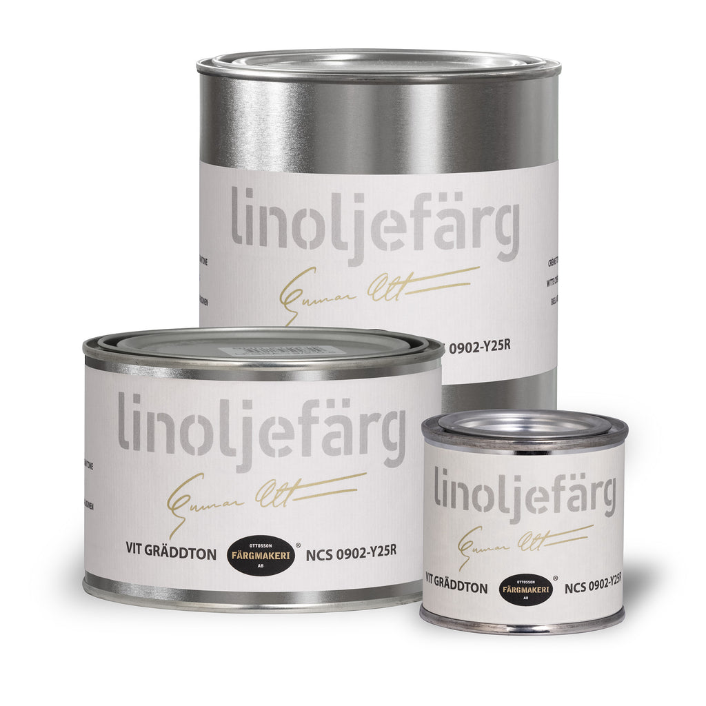 Linoljefärg vit gräddton
