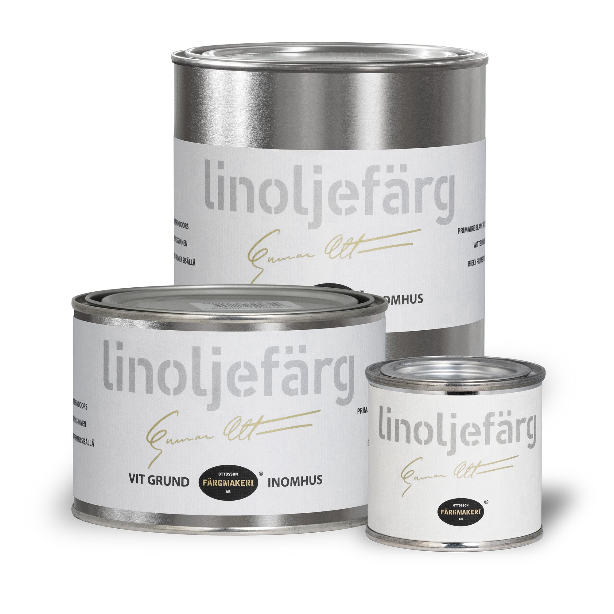 Linoljefärg vit grund inomhus